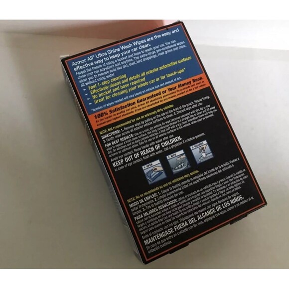 Armor All Ultra Shine Car Wash Wipes Armorall XL Extra Large Cleaning Exterior - Picture 4 of 5
